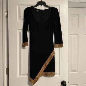 Black asymmetrical dress